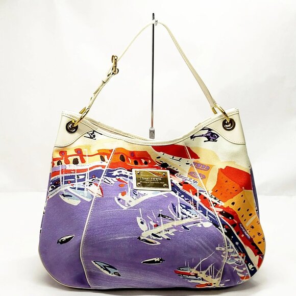 Louis Vuitton LV Shoulder Bag Galliera Riviera GM Purple Canvas 900-082125 - Picture 1 of 14
